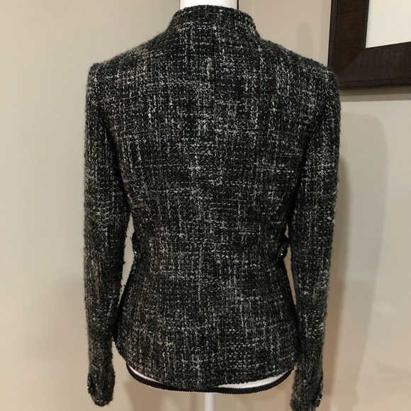 *ADRIENNE VITTADINI* Gray Tweed Wool Blend Jacket - Picture 3 of 7